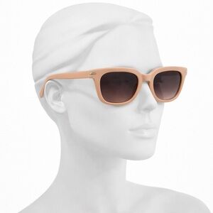 Boutique Beige Oval Sunglasses Neutral Frame Gradient Lenses